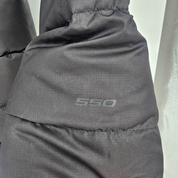 The North Face Down Sherpa Puffer Jacket Womens XL Black Hooded Lined 550 Winter - Picture 3 of 11